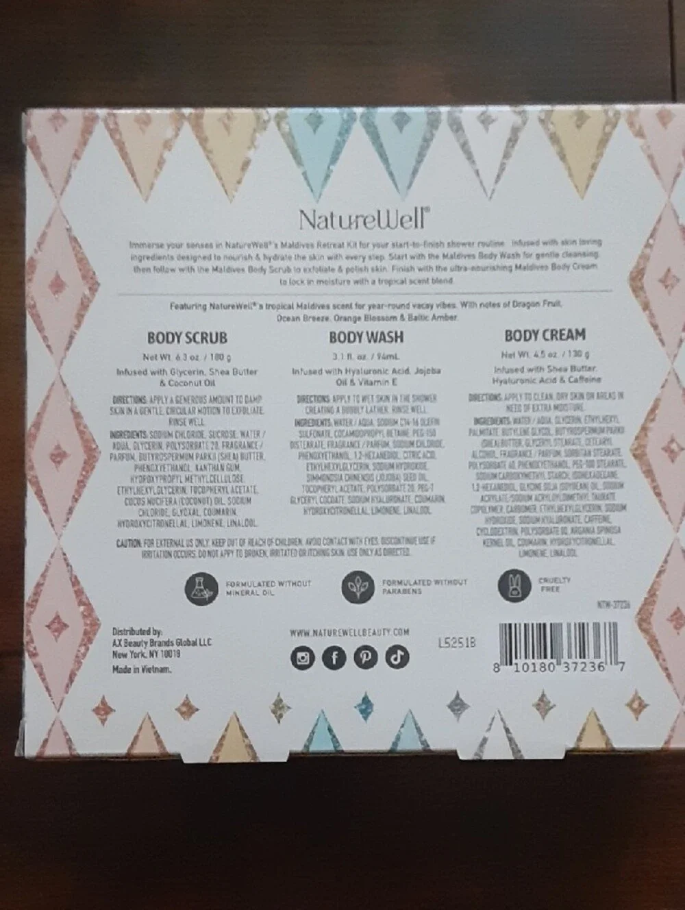 NatureWell Maldives Retreat Kit - White & Cream Bath Set